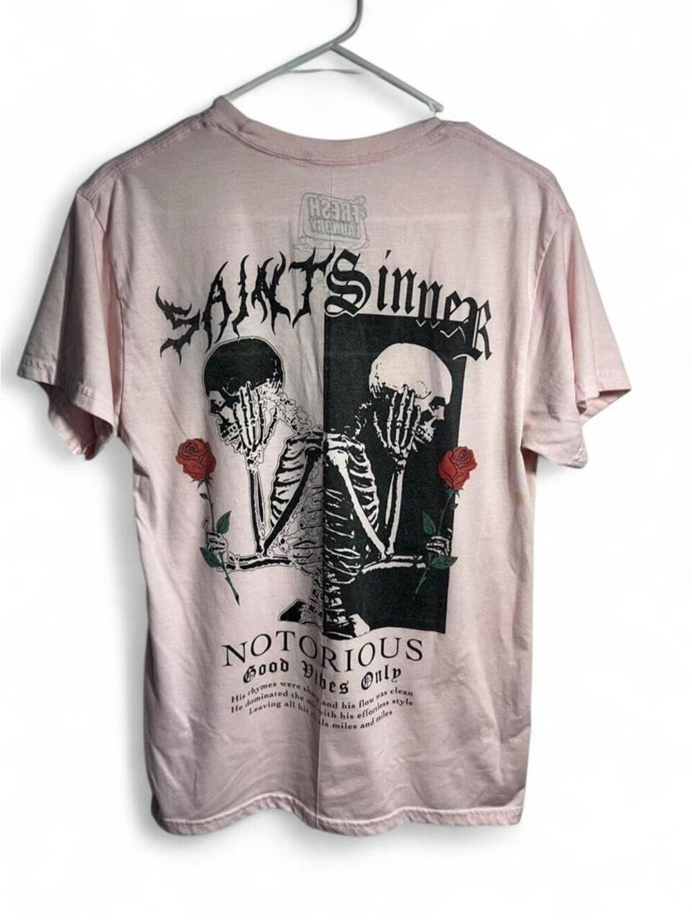 Baby Pink Saint & Sinner graphic tee
